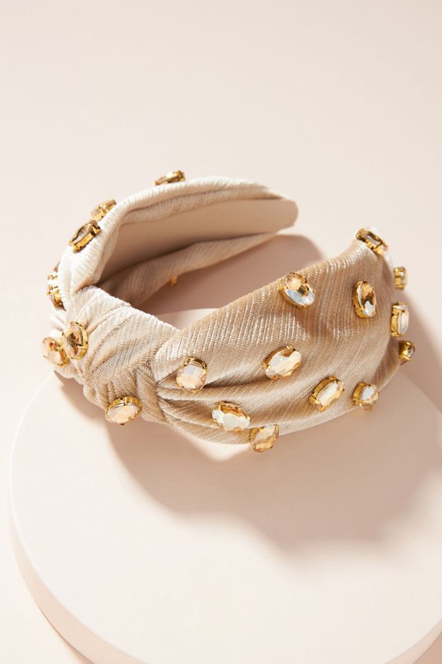 Megan Velvet Embellished Headband #1
