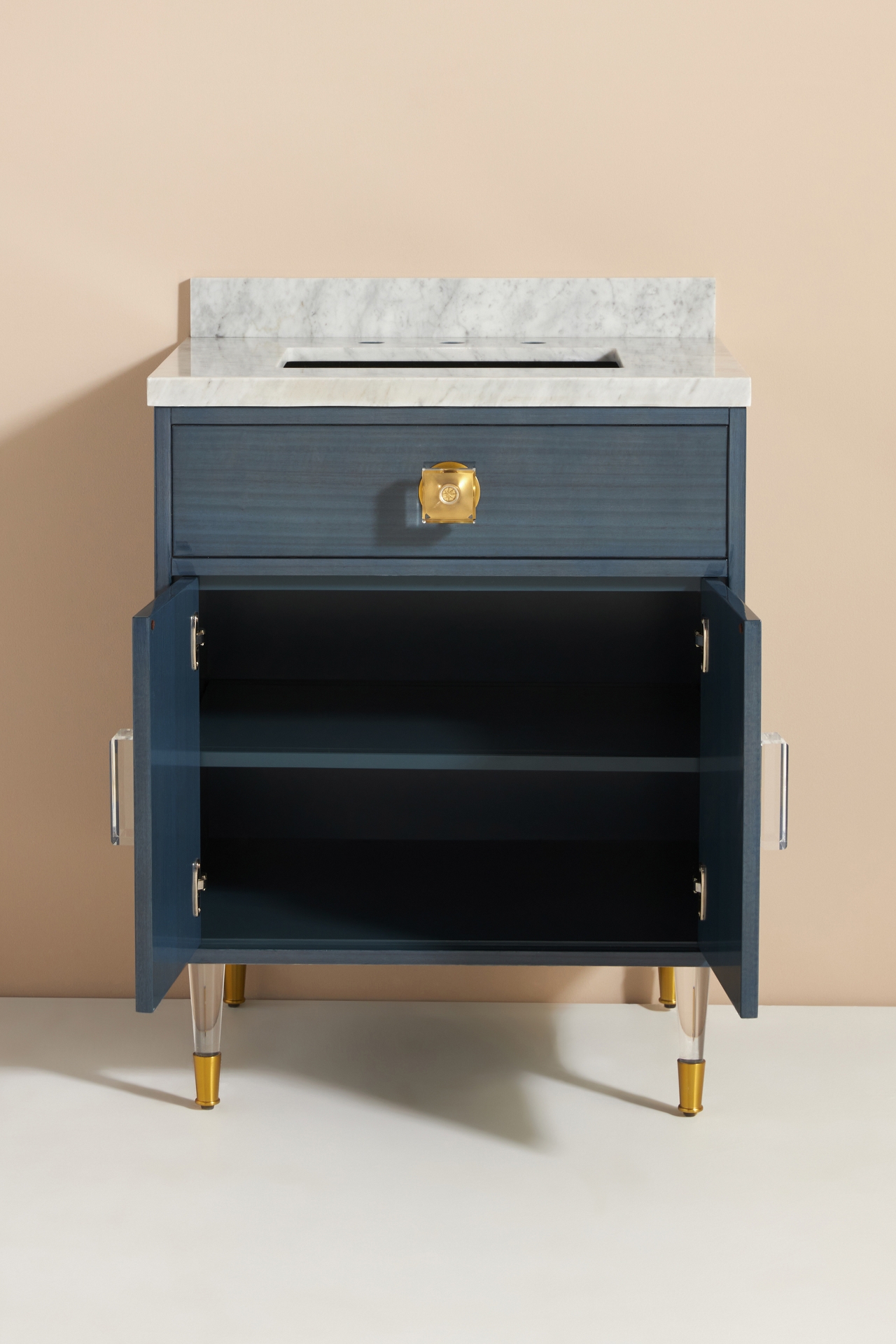 Lacquered Regency Powder Bathroom Vanity