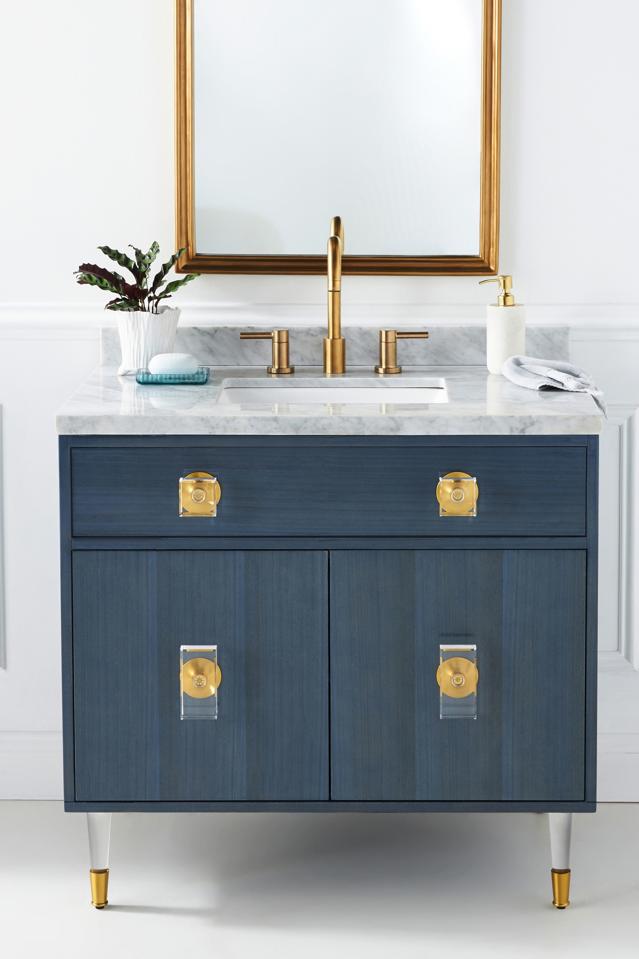 Lacquered Regency Single Bathroom Vanity