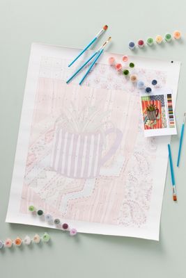 Cozy Cat Paint-By-Numbers Kit