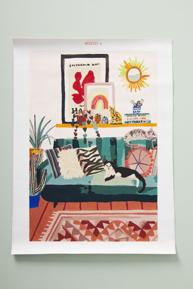 Cozy Cat Paint-By-Numbers Kit #2