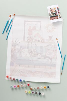 Cozy Cat Paint-By-Numbers Kit