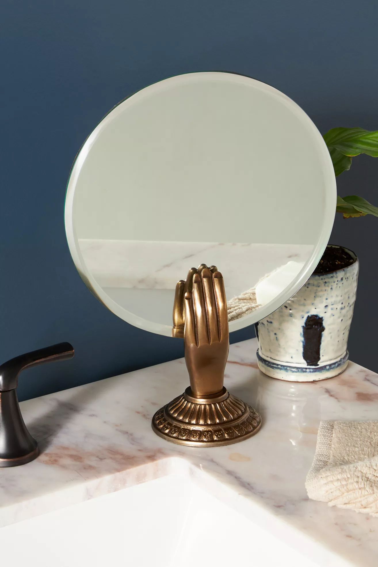 Nellie Hand Tabletop Vanity Mirror