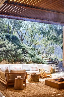 Sonoma Woven Teak Settee, Right Arm