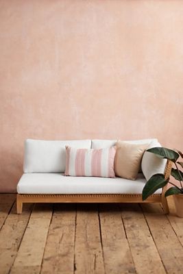 Sonoma Woven Teak Settee, Right Arm