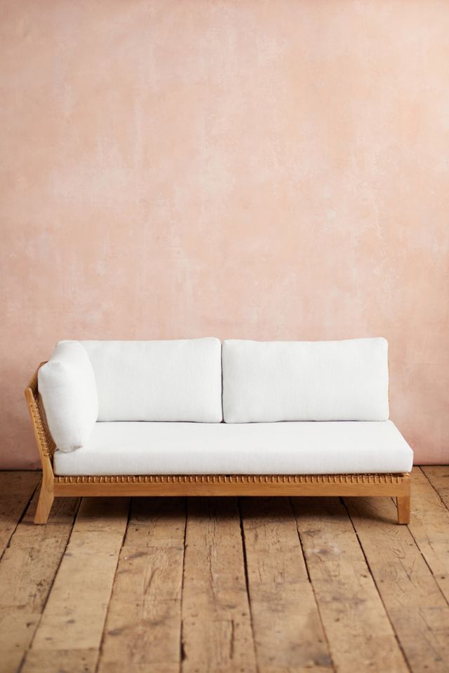 Sonoma Woven Teak Settee, Left Arm #3