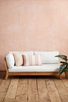 Sonoma Woven Teak Settee, Left Arm