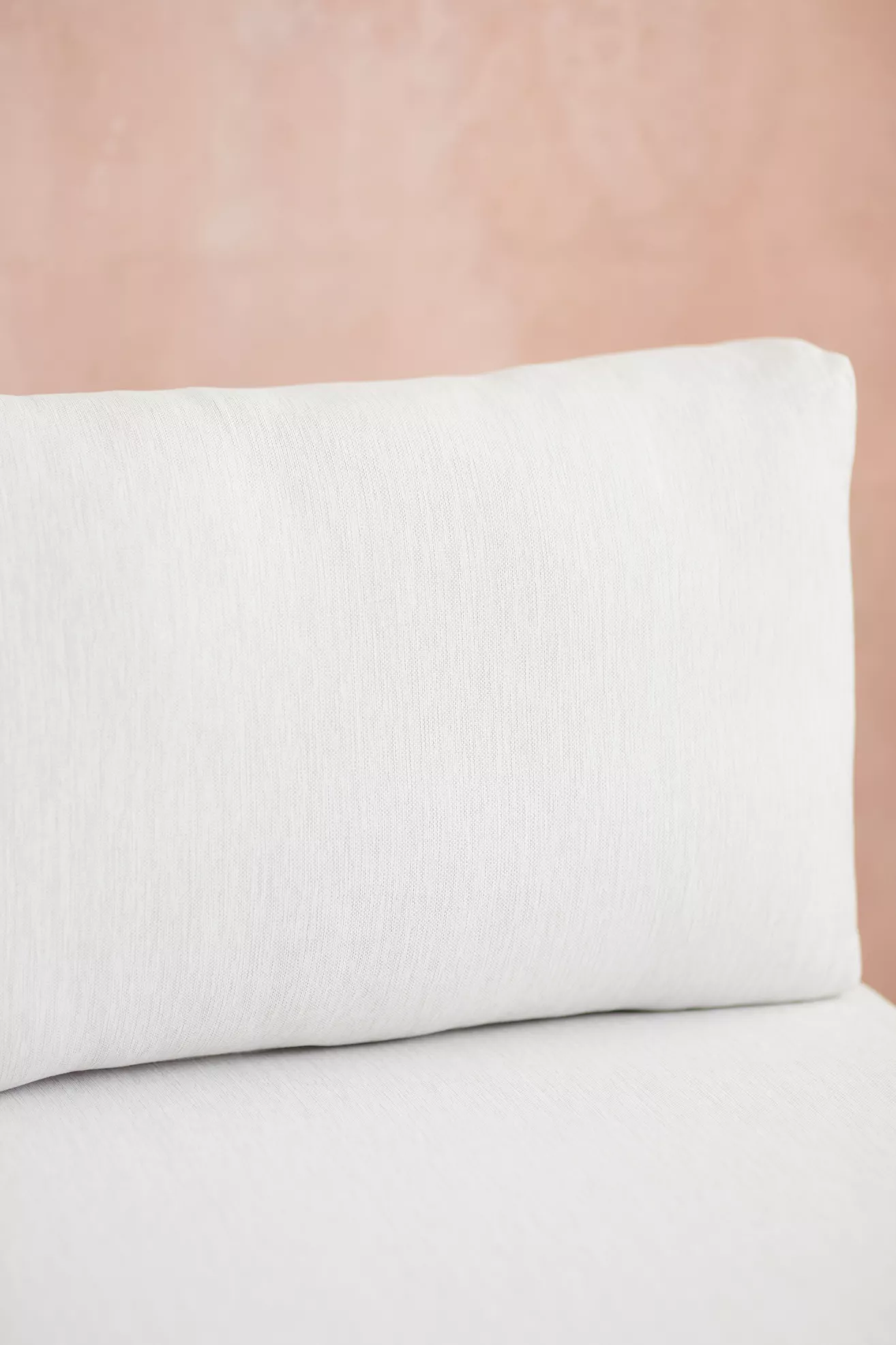 White cushion backrest close-up