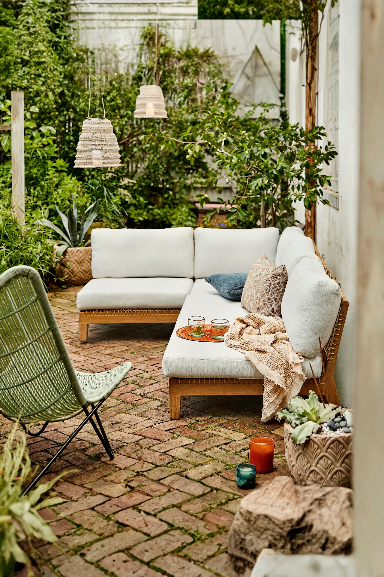 Sonoma Woven Teak Armless Chair