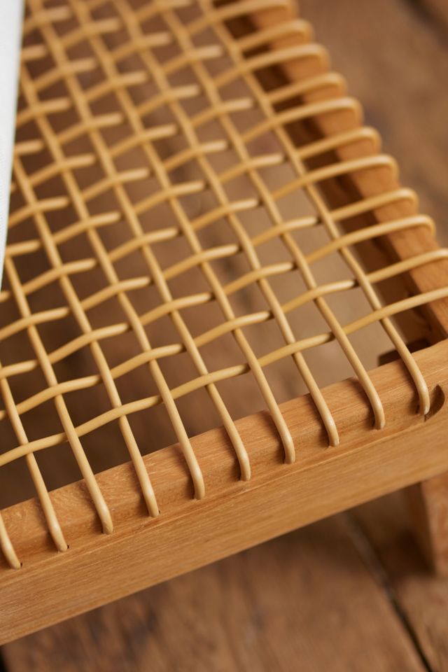 Sonoma Woven Teak Ottoman #5