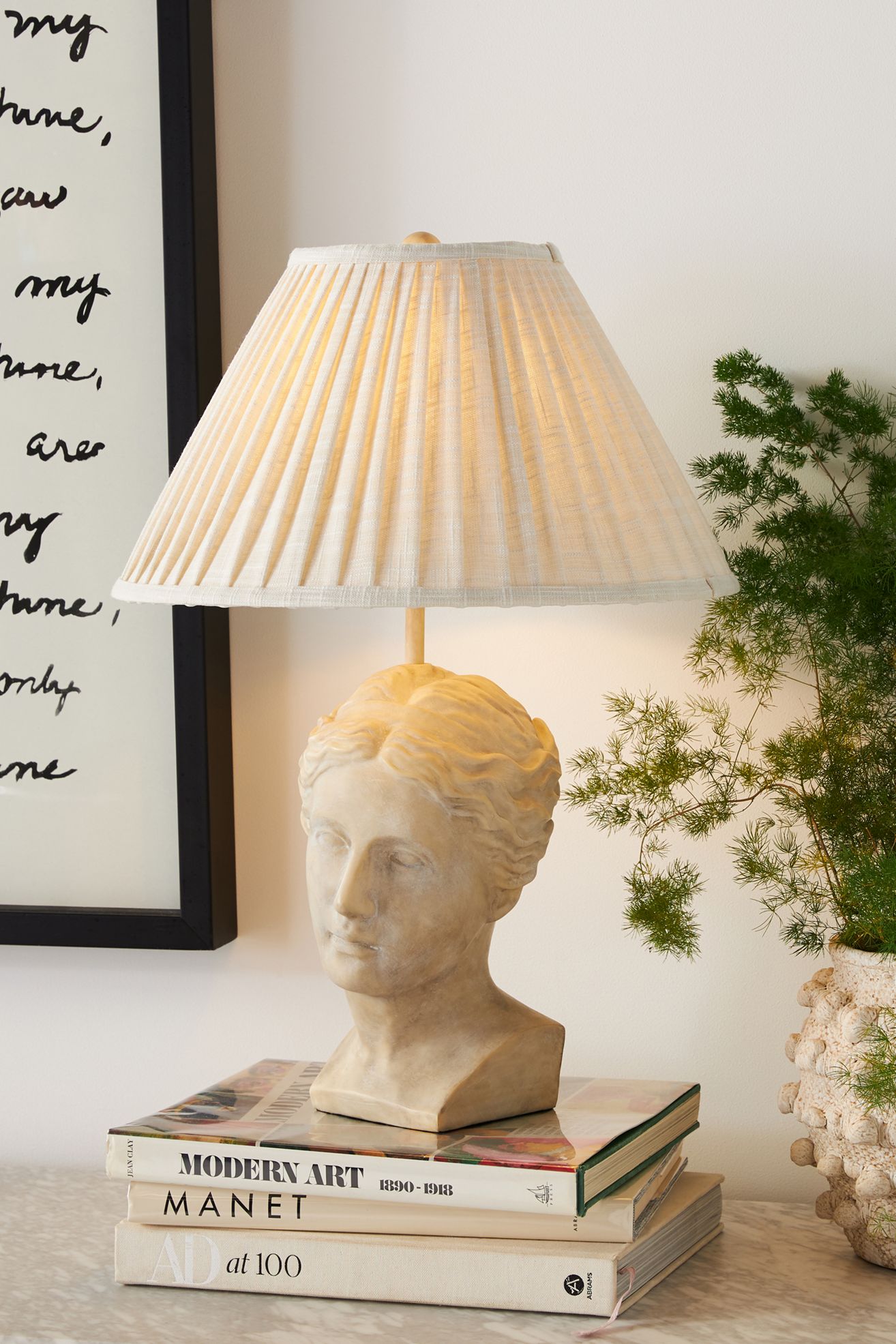 Grecian Bust Table Lamp - Grey, One Size