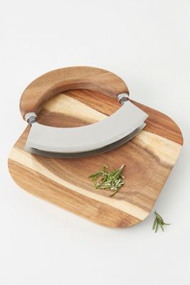 Mezzaluna and Cutting Board Set