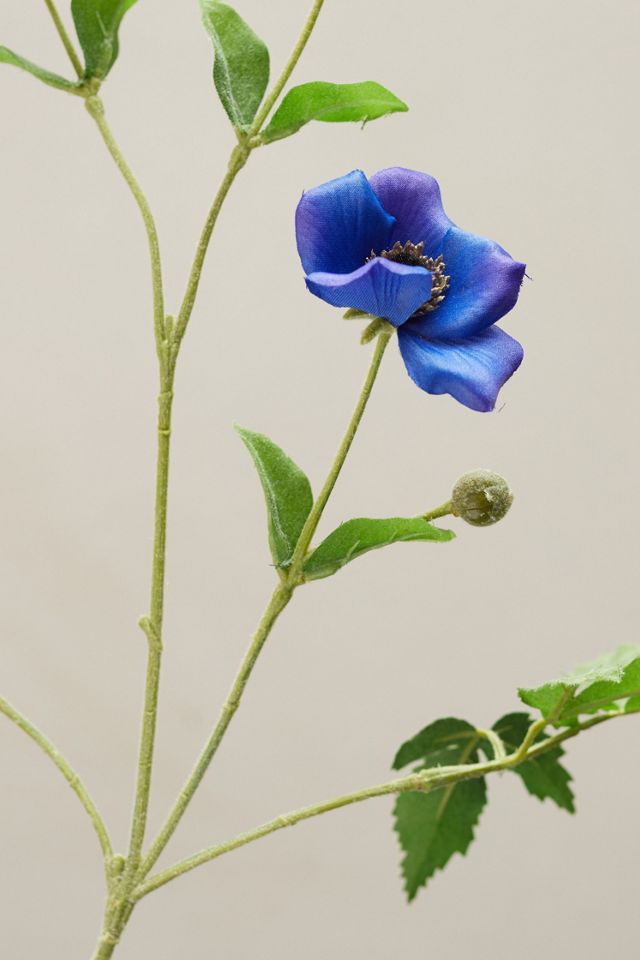 Faux Anemone Stem, Blue #2