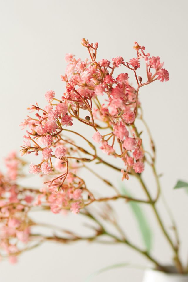 Faux Gypsophila Spray, Pink #2