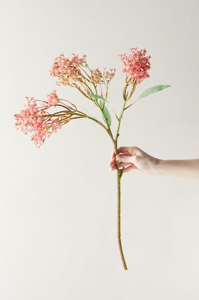 Faux Gypsophila Spray, Pink