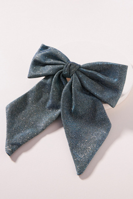New?Anthropologie-Sparkle & Shine Bow Hair Clip Anthropologie + Velvet Bow Ribbon Hair Claw Clip main image 2