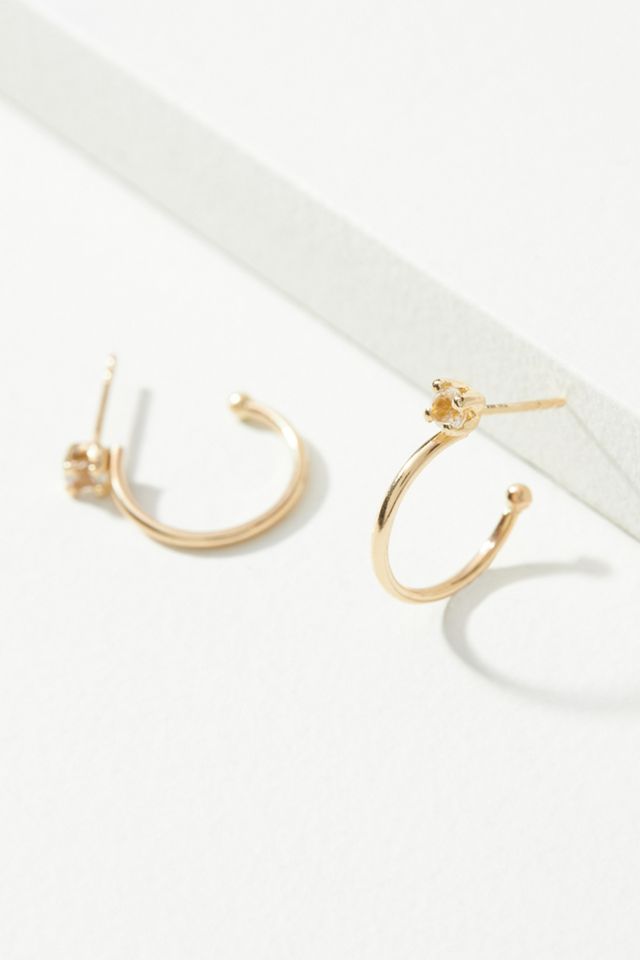 Topaz Huggie Hoop Earrings #1