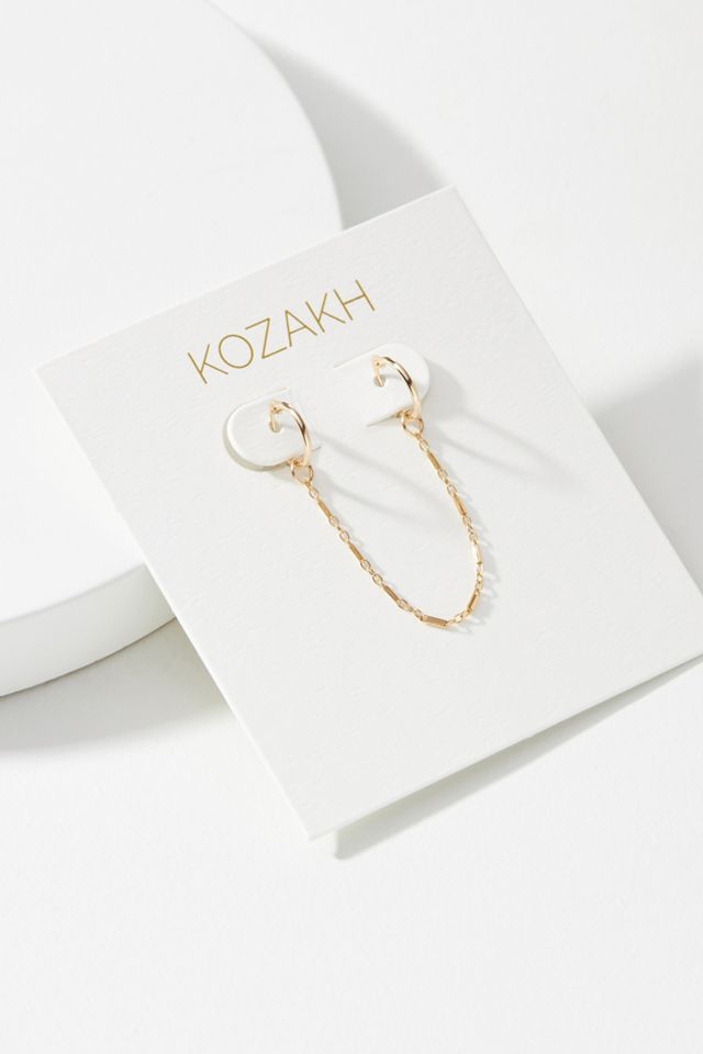 Kozakh Quinny Single Chain Hoop Earring #1