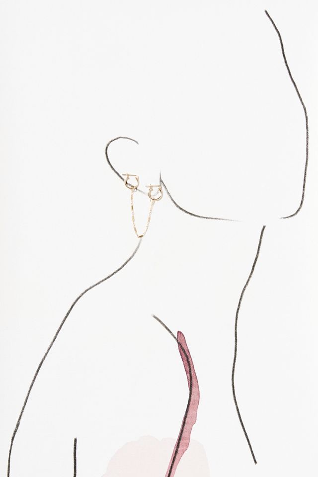 Kozakh Quinny Single Chain Hoop Earring #3