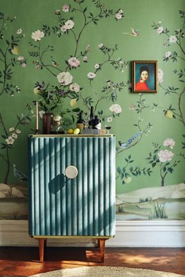 Mitchell Black Low Frequency Geometric Wallpaper