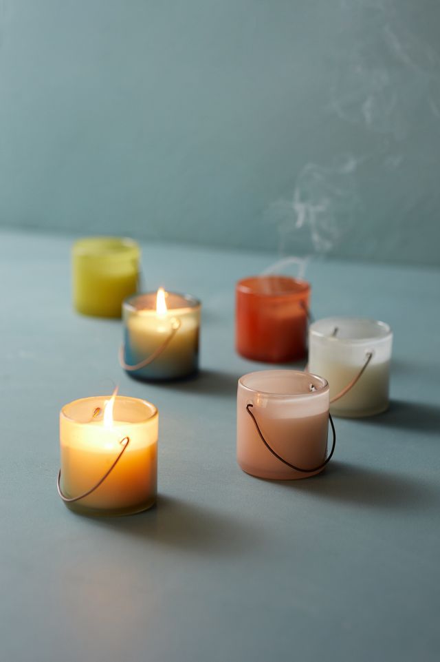 Small Hanging Glass Candle, Eucalyptus Citronella #2