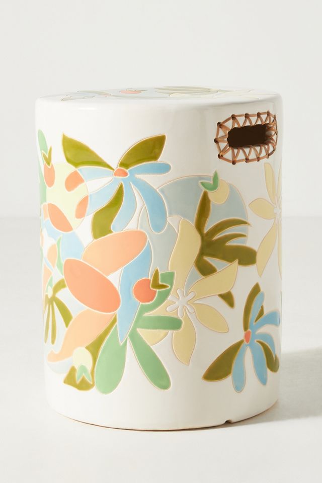 Maggie Stephenson Botanical Blooms Ceramic Stool #1