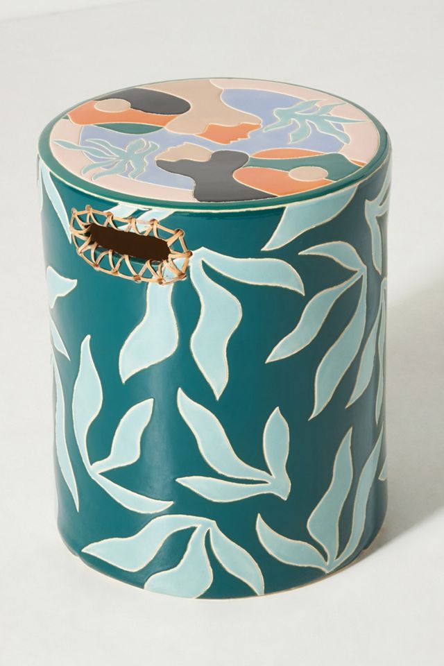Maggie Stephenson Botanical Blooms Ceramic Stool #1