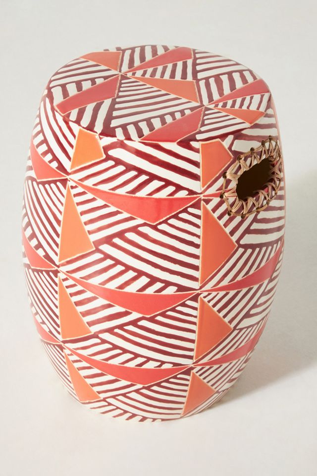 Geometrics Ceramic Stool | Anthropologie UK