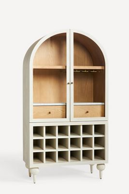 The Fern Marble Top Bar Cabinet