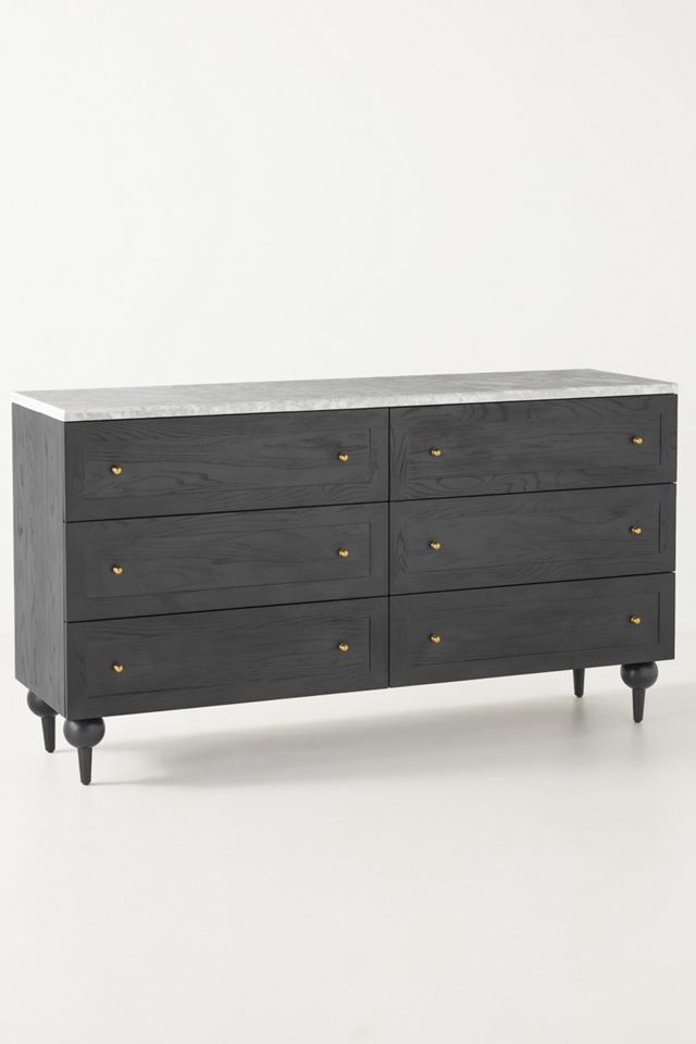 The Fern Marble Top Six-Drawer Dresser #1