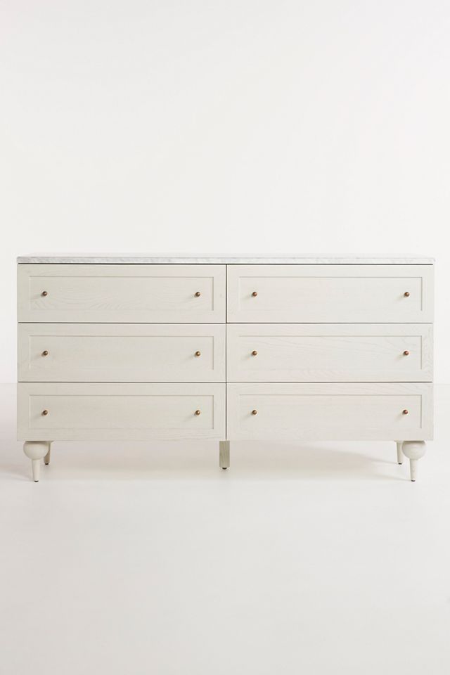 The Fern Marble Top Six-Drawer Dresser