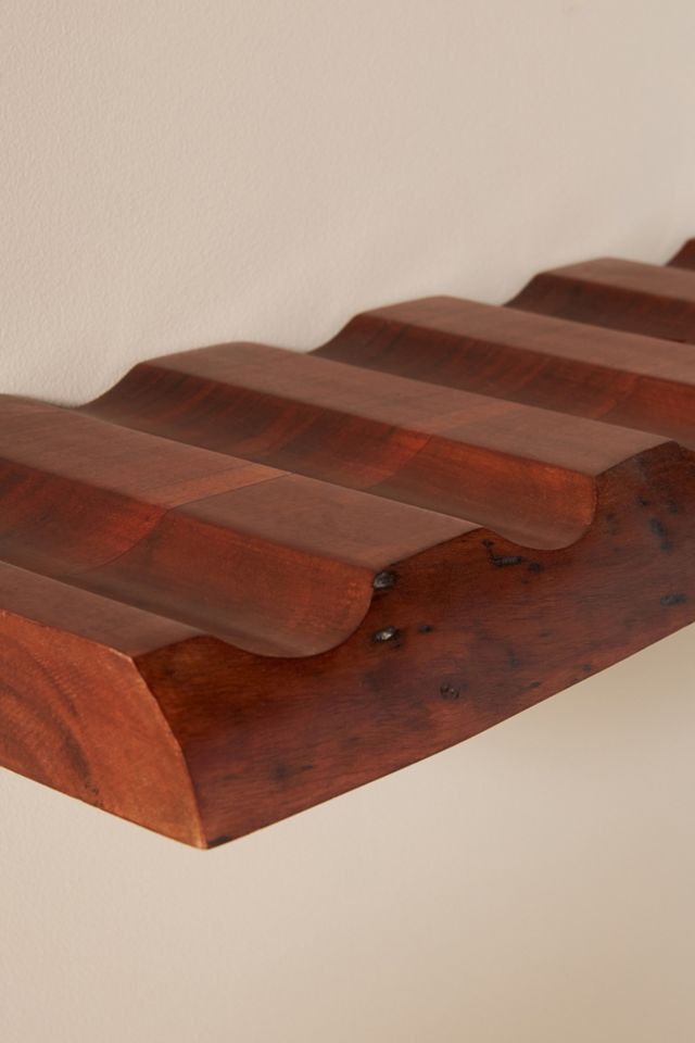Live-Edge Floating Wine Rack #4