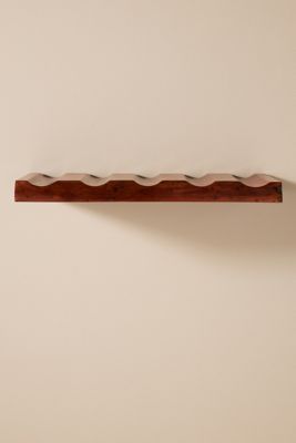 Live-Edge Floating Wine Rack