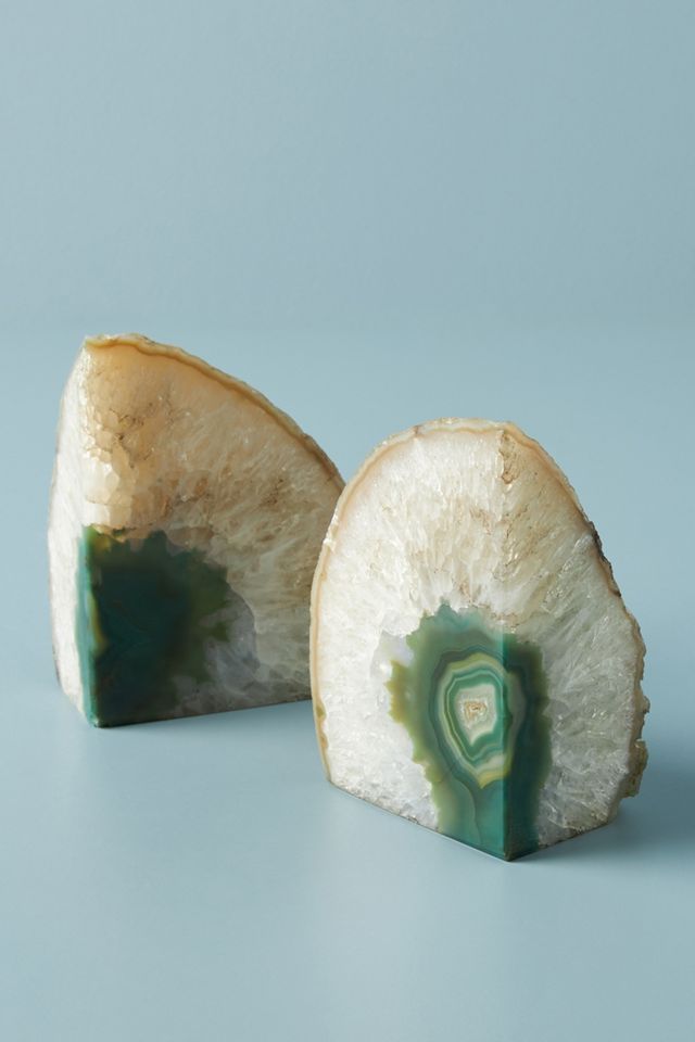 Agate Crystal Bookends #1