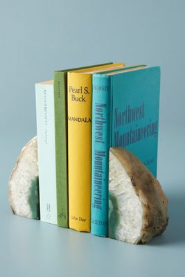 Agate Crystal Bookends