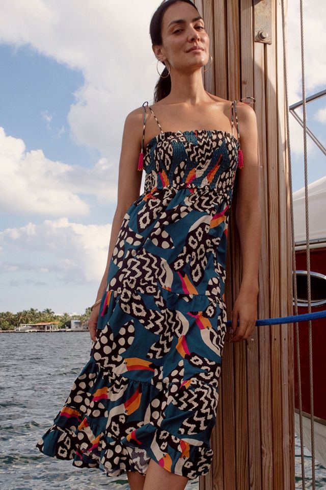 Farm Rio Toucan Tiered Mini Dress