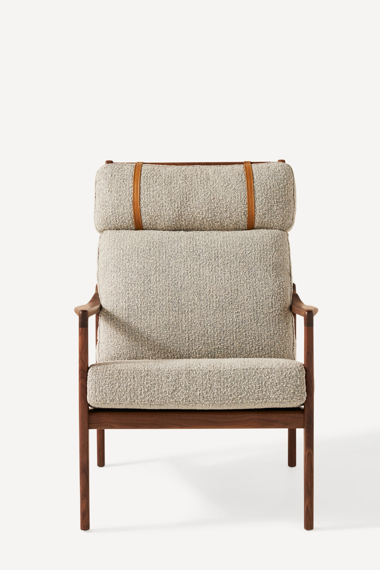 Bouclé Headrest Lounge Chair