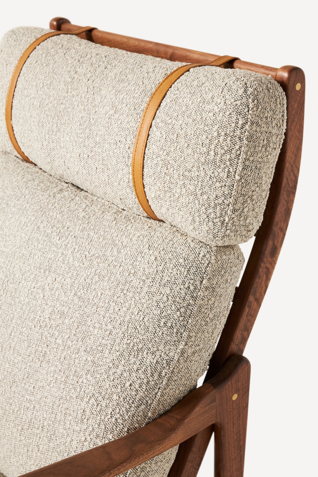 Bouclé Headrest Lounge Chair