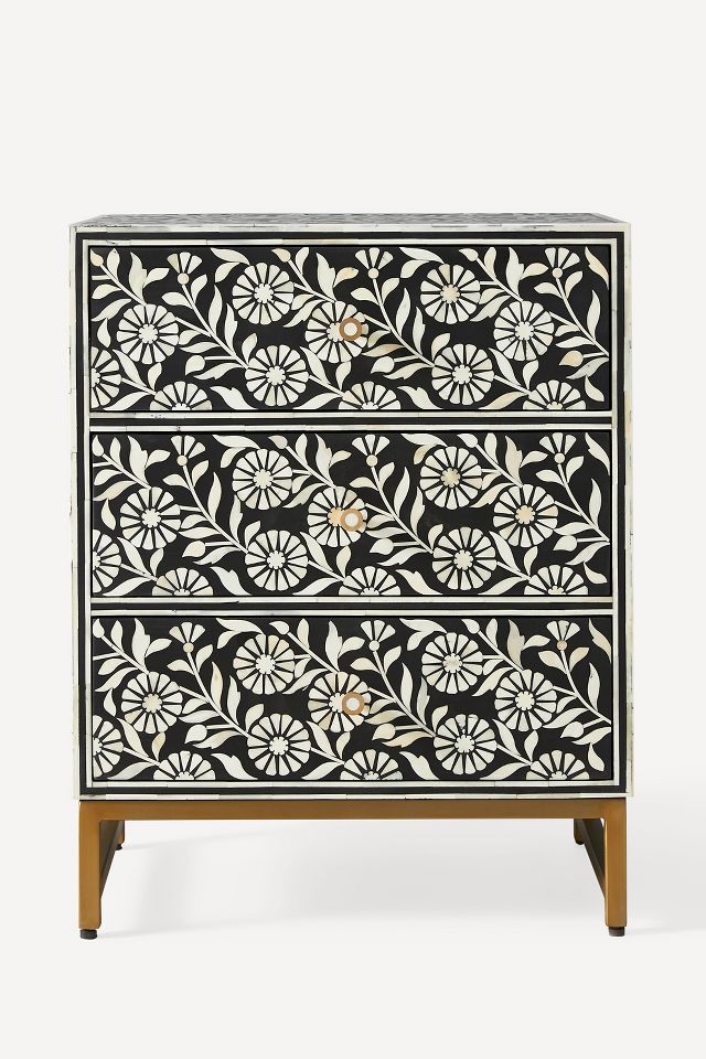 Bone inlay store side table anthropologie