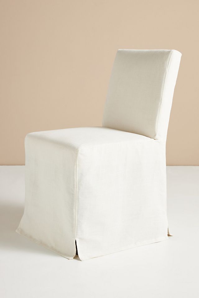 Seneca Slipcover Dining Chair, White Slipcovered Dining Chairs With Arms