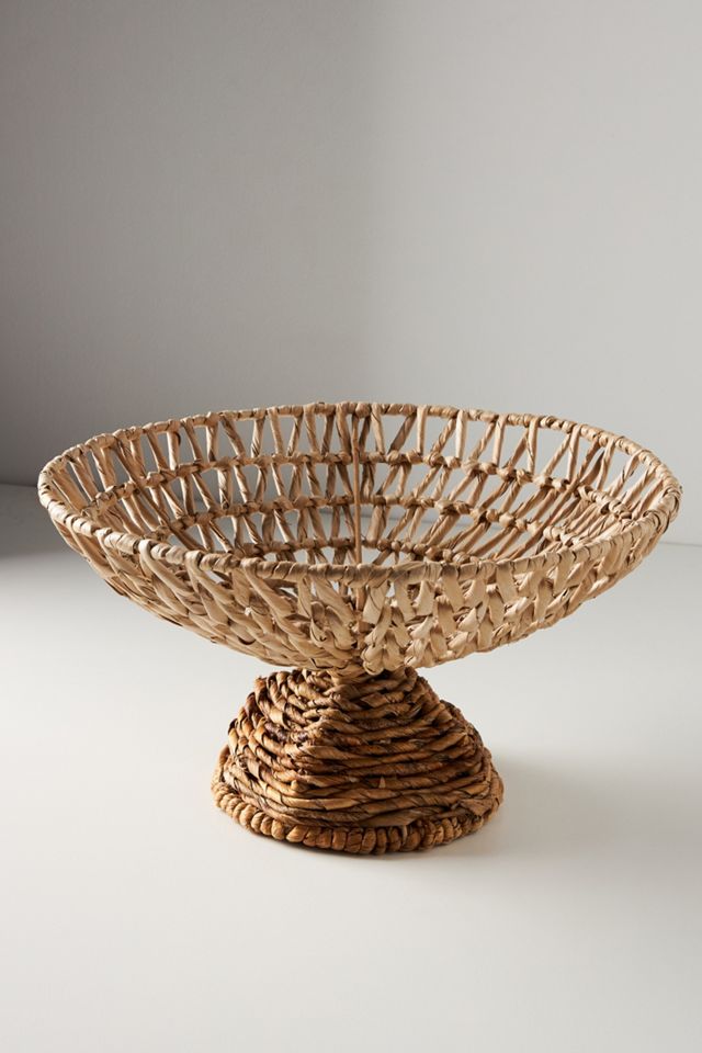 Woven Pedestal Fruit Basket #1