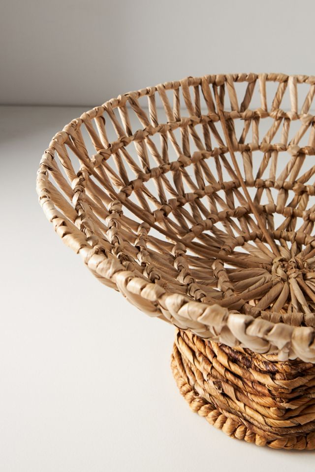 Woven Pedestal Fruit Basket #2