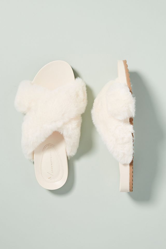 Remi Faux Fur Slippers | Anthropologie