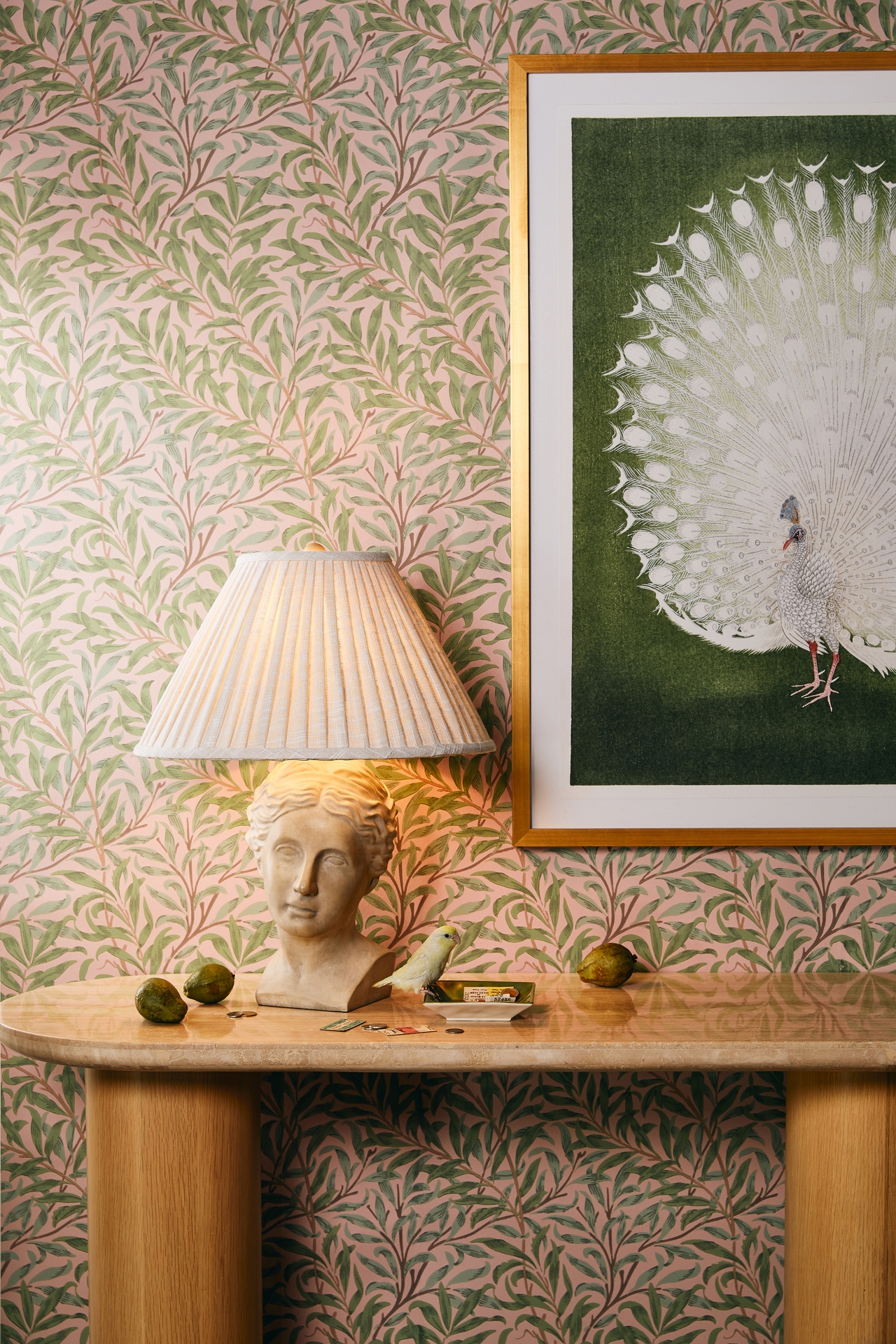 White Peacock Wall Art