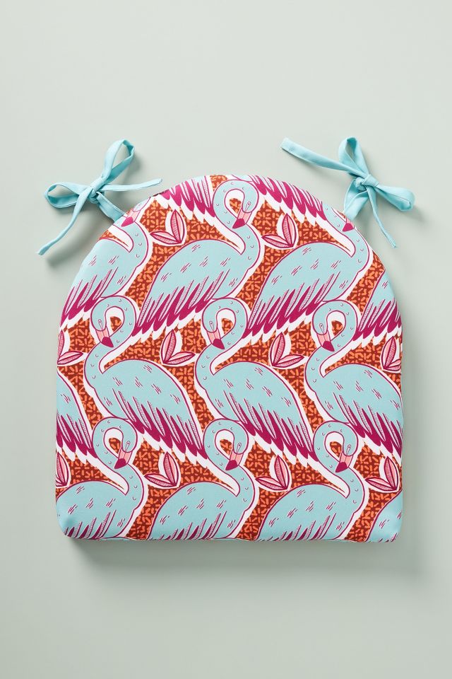 Flamingos Indoor Outdoor Seat Cushion AnthroLiving