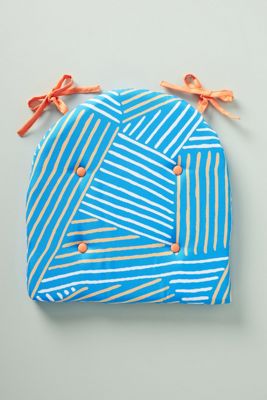 Azur Striped Indoor/Outdoor Seat Cushion