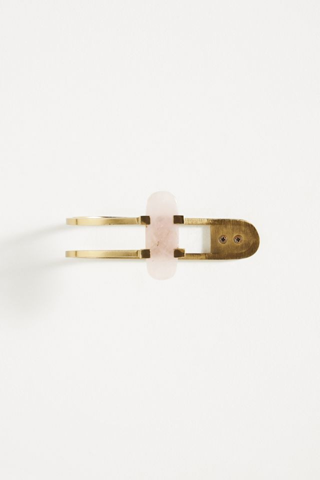 Maura Rose Quartz Tieback #1