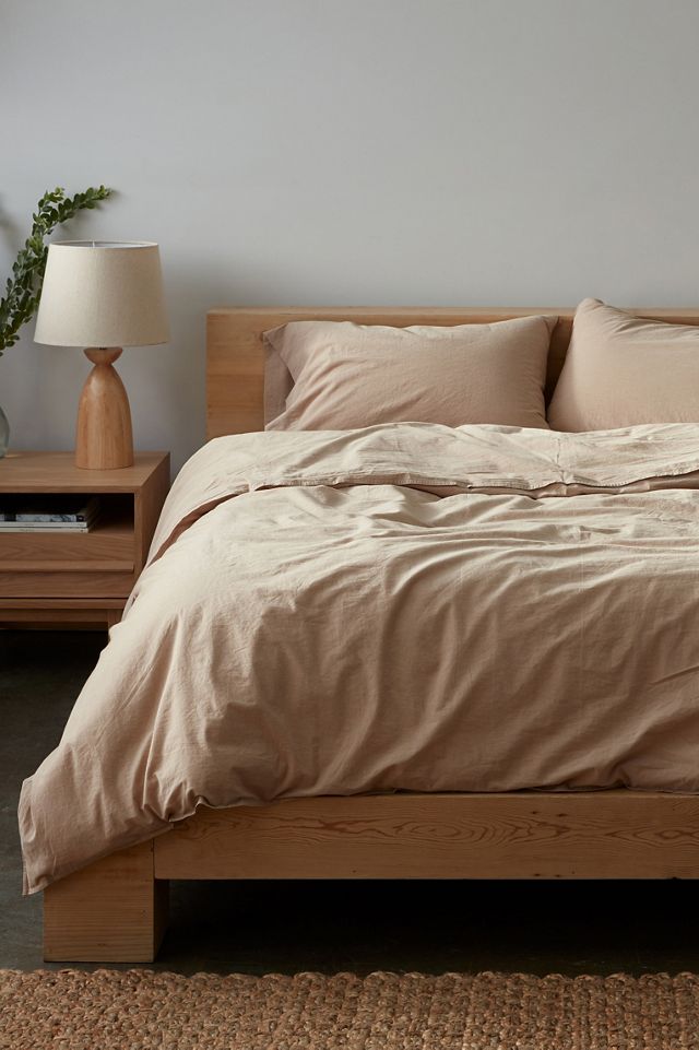 Hazel Chambray Organic Cotton Twin Duvet Cover