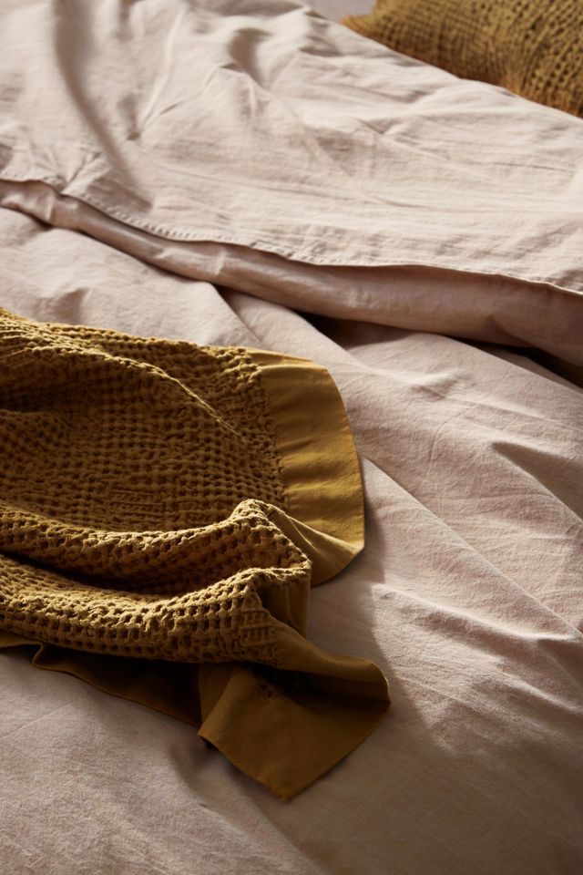 Hazel Chambray Organic Cotton Twin Duvet Cover