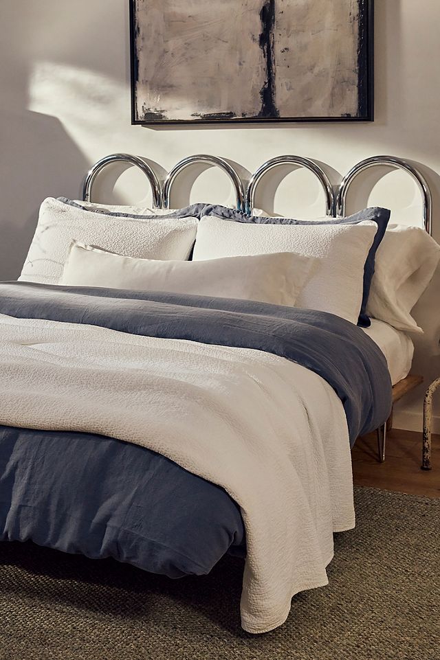 Coyuchi Cascade Organic Matelasse Euro Sham #1